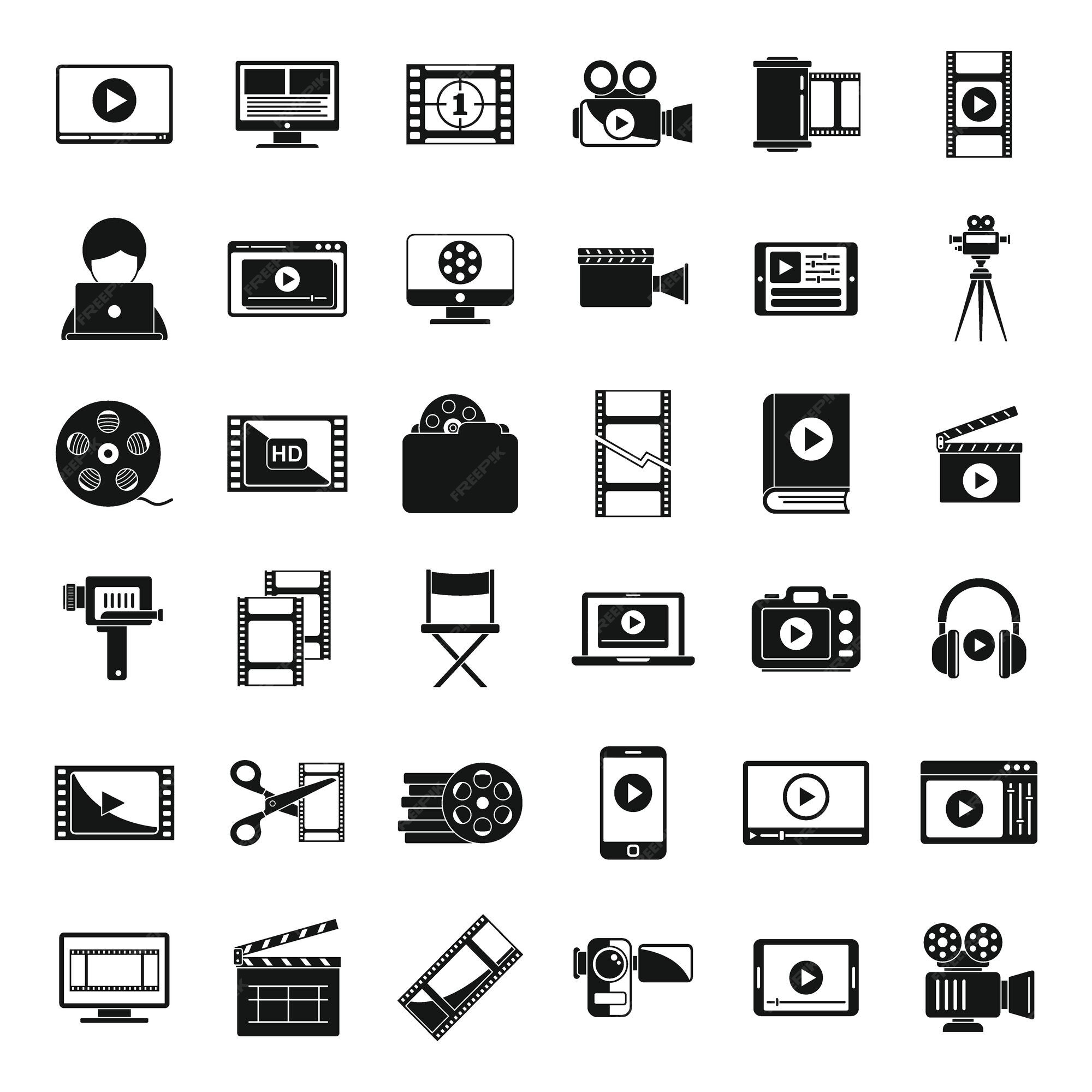 Video editor - Free multimedia icons