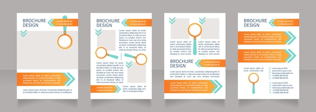 Screening en selectie van kandidaten blanco brochure lay-outontwerp. verticale poster sjabloon set met lege kopie ruimte voor tekst. verzameling van vooraf gemaakte bedrijfsrapporten. bewerkbare flyer 4 papieren pagina's