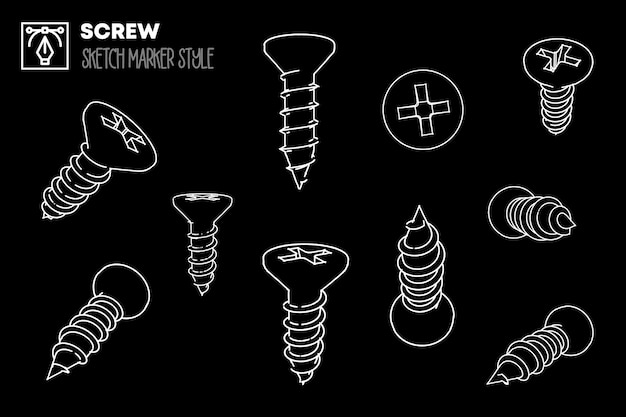 Bolt Screws And Nail Stock Illustration - Download Image Now - Nail - Work  Tool, Screw, Bolt - Fastener - iStock