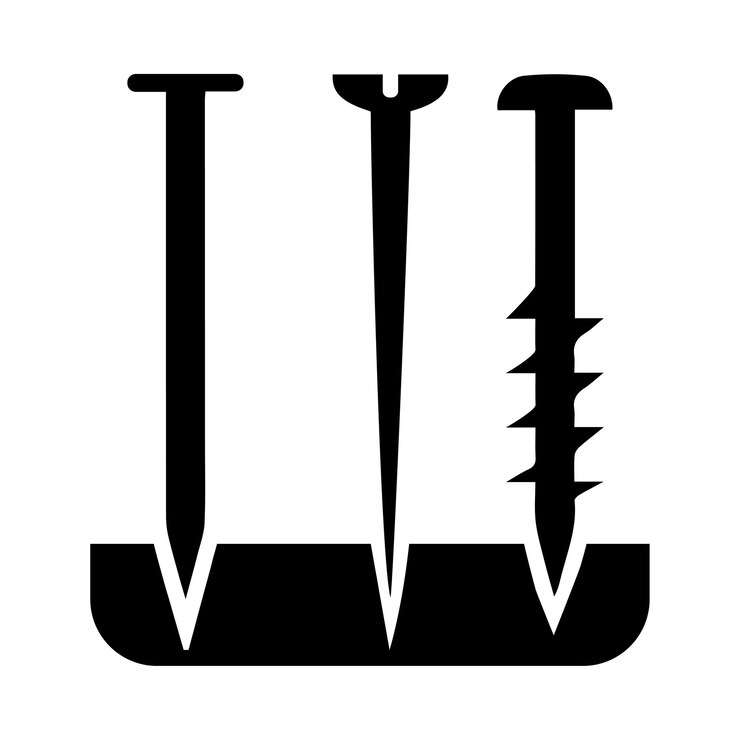 screw nail bolt screw and nail icon