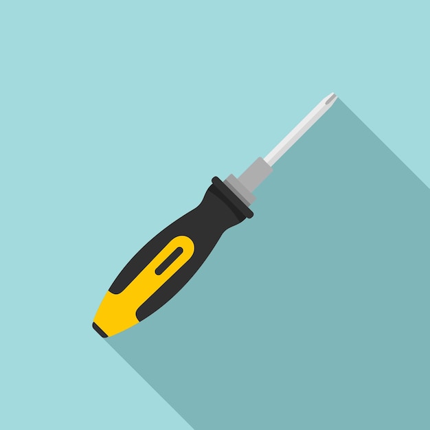 Vector screwdriver icon flat illustration of screwdriver vector icon for web design