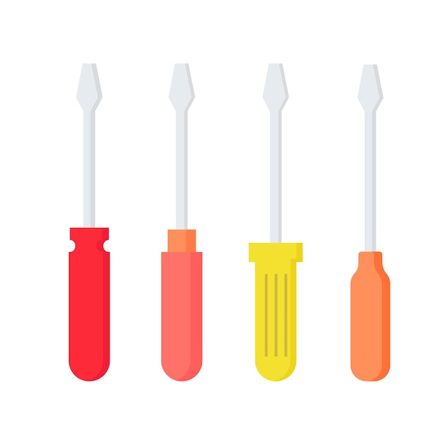 Screwdriver Tool Set Vector illustration