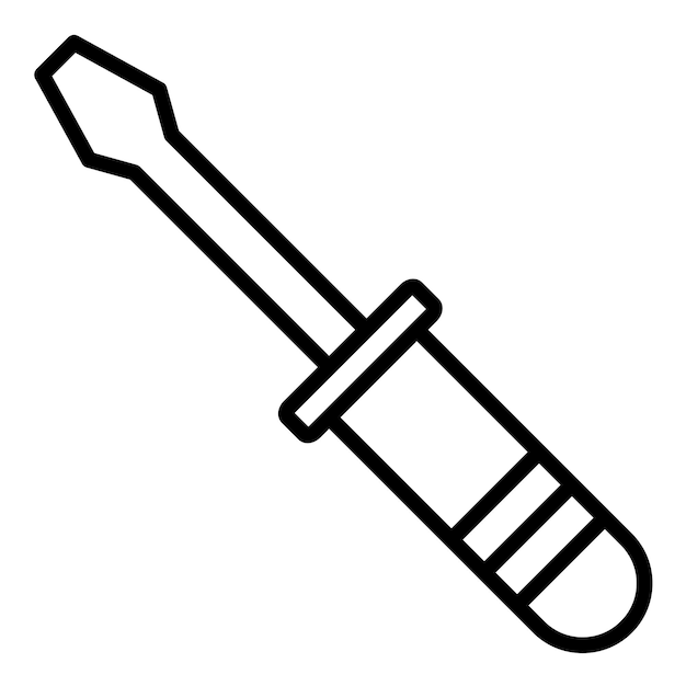 Screwdriver Vector Illustration Style