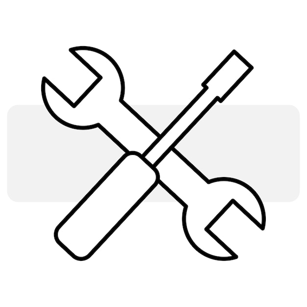 Vector screwdriver and wrench icon. repair symbol. vector illustration. eps 10.