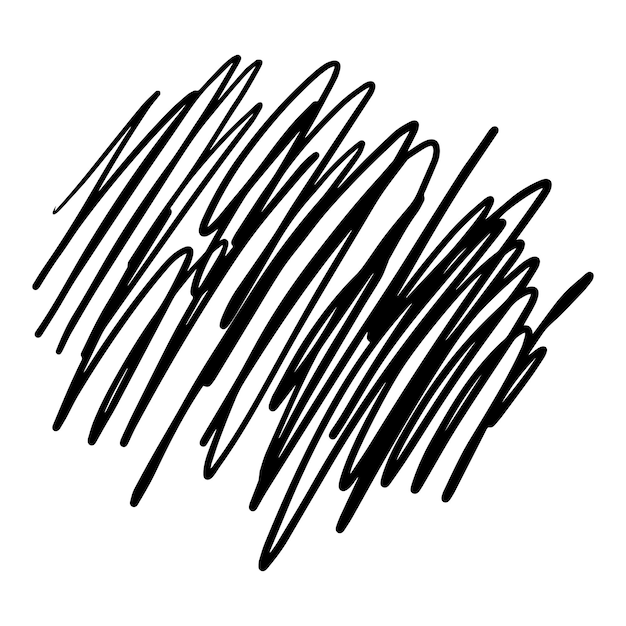 Vector scribble abstract line texture careless handdrawn shape