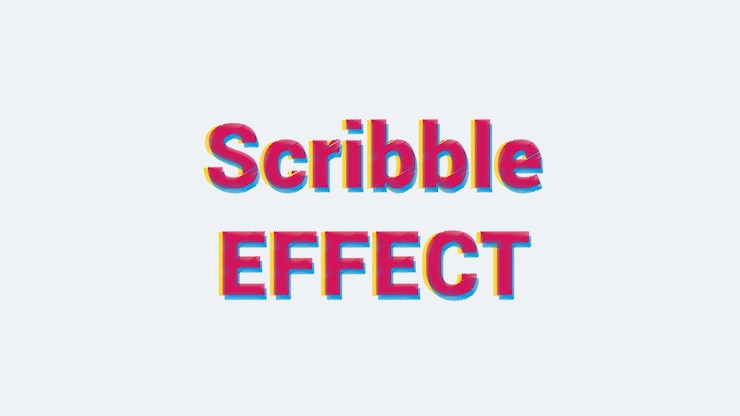 Vector scribble text effect with rgb colors