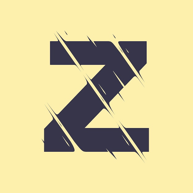 Scribbled letter z