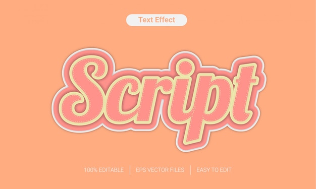 Script with fun smooth color text style effect