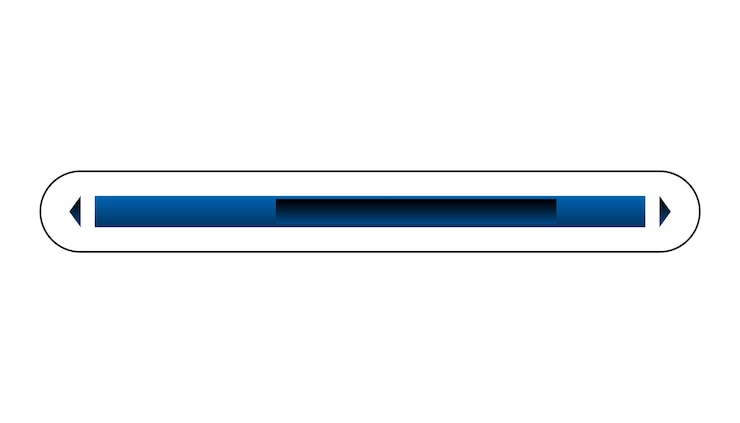 Vector scroll bar slider ui horizontal slider multicolor modern ui element buttons with adjustable knobs