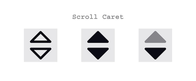 Scroll caret icons pack