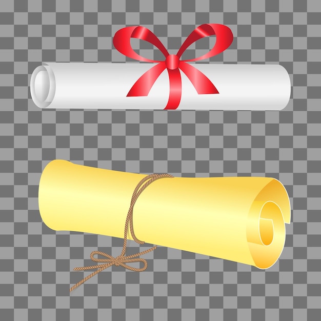 scroll certificate document paper vector png design on transparent background