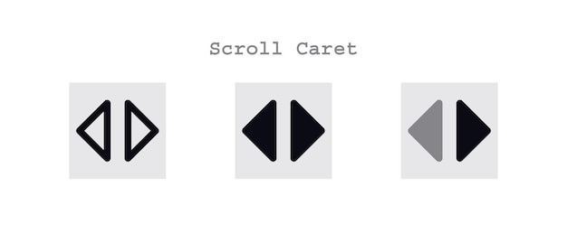 Scroll dakje iconen set