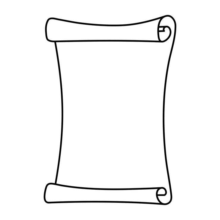 Vector scroll frame in doodle stijl vectorillustratie geïsoleerde cartoon symbool voor decoratie dagboek
