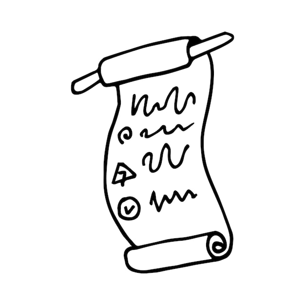 Scroll in doodle-stijl