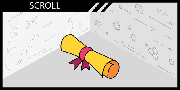 スクロール等尺性デザイン アイコン ベクター web イラスト 3 d カラフルなコンセプト