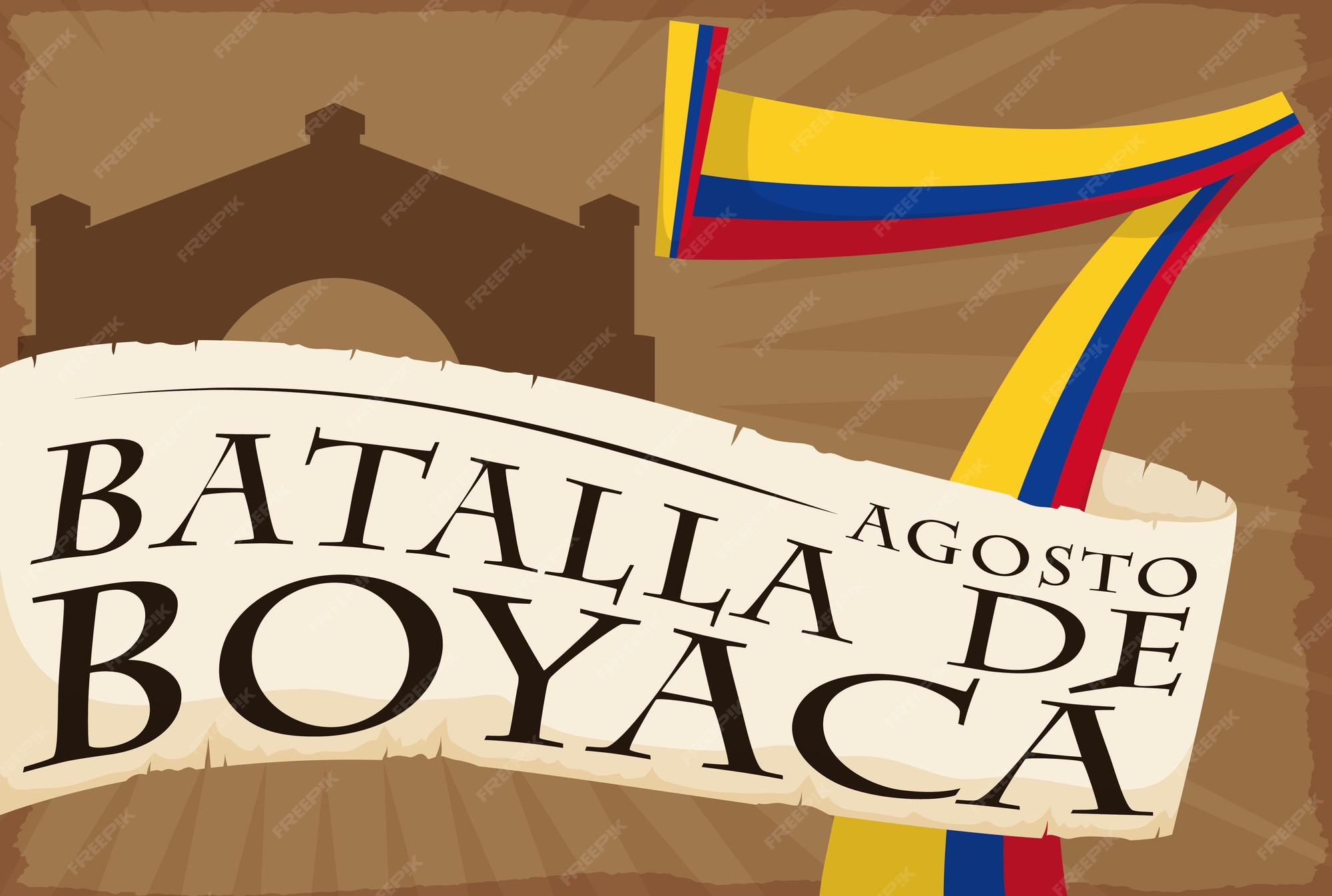 Premium Vector Scroll over number to commemorate boyaca s battle a