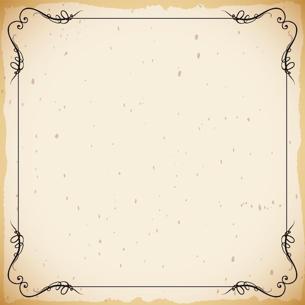 Scroll template with blank space decorated with fringes in the borders