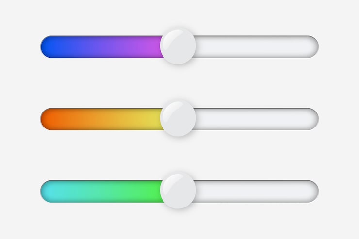 Vector scrollbars website design template scroll bars computer ui scrolling tools vector elements