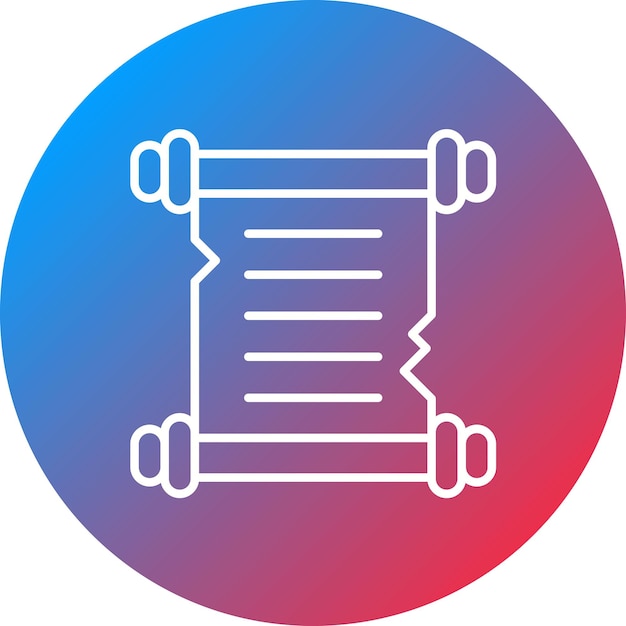 Scrollpapier icoon vector afbeelding Kan worden gebruikt voor Middeleeuwse