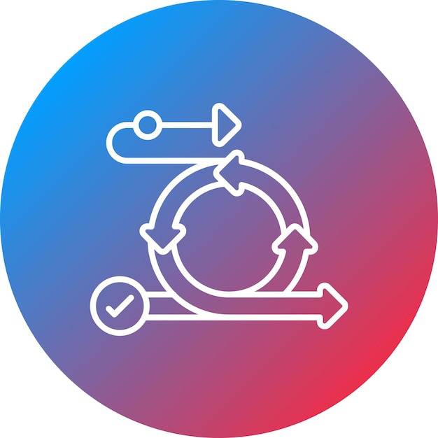 Vector scrum-icon vectorbeeld kan worden gebruikt voor agile