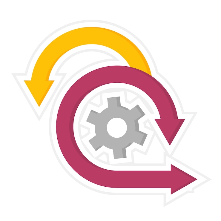 Vector scrum-icon vectorbeeld kan worden gebruikt voor projectbeheer