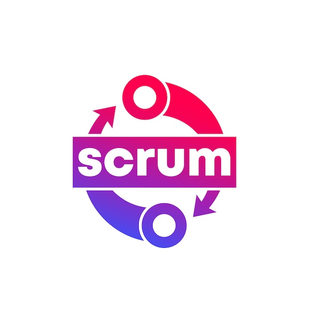 Scrum vector icon for web