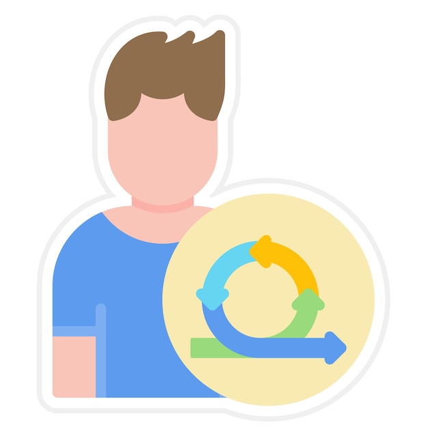 Scrummaster Flat Illustration