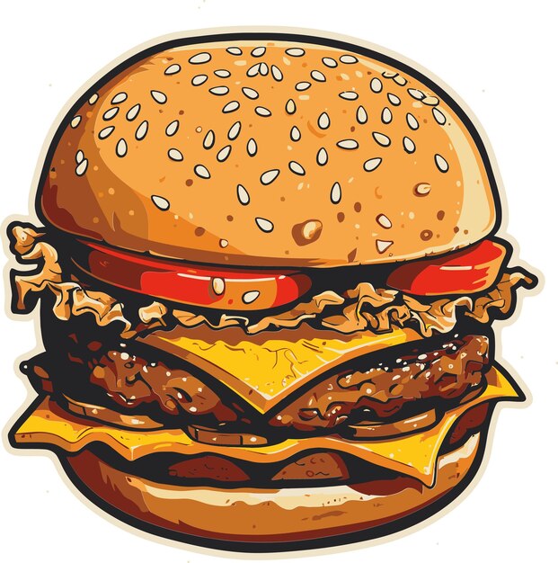 Scrumptious Burger Vectors Vector Burgers Iconic Assortment