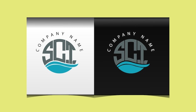 SCT initial modern logo design vector icon template