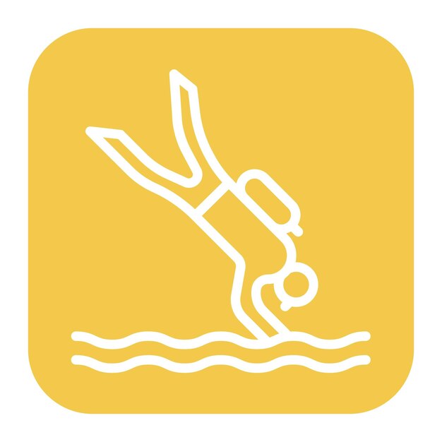 Immagine vettoriale dell'icona subacquea può essere utilizzata per l'avventura