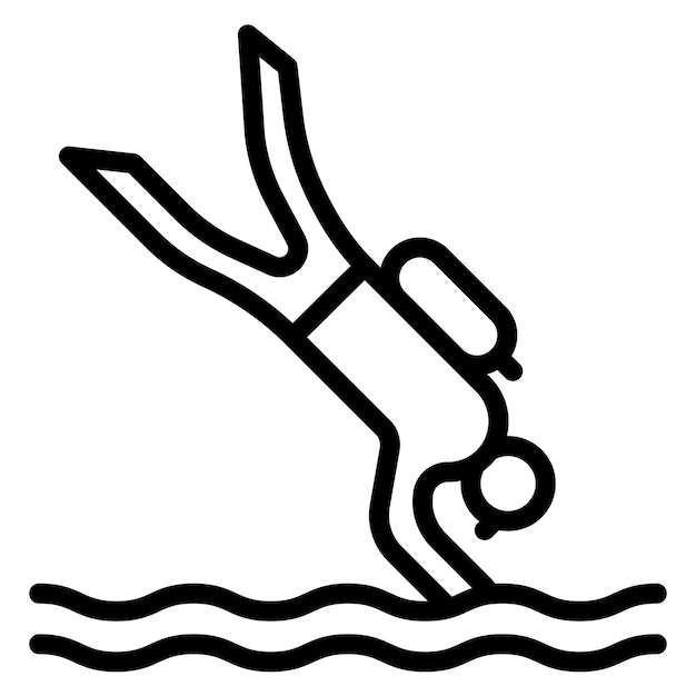 Scuba diving icon vector image can be used for adventure