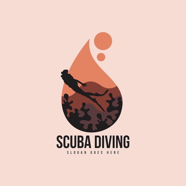 Scuba Diving Logo Design Concept Vector Diving Logo Template Vector