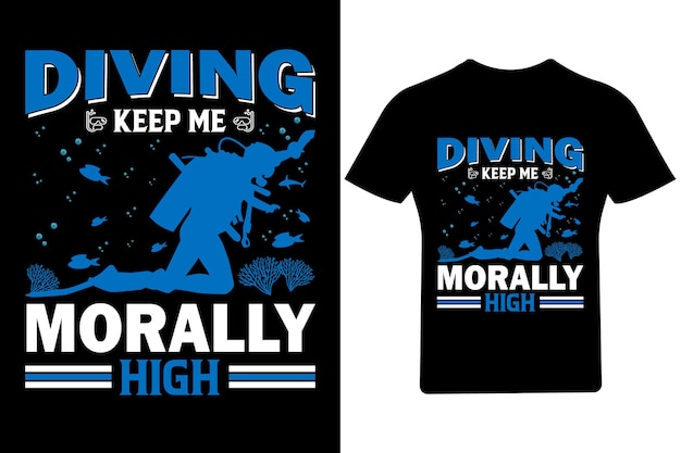 Scuba diving t shirt dive t shirt shirts scuba underwater diving vector dive