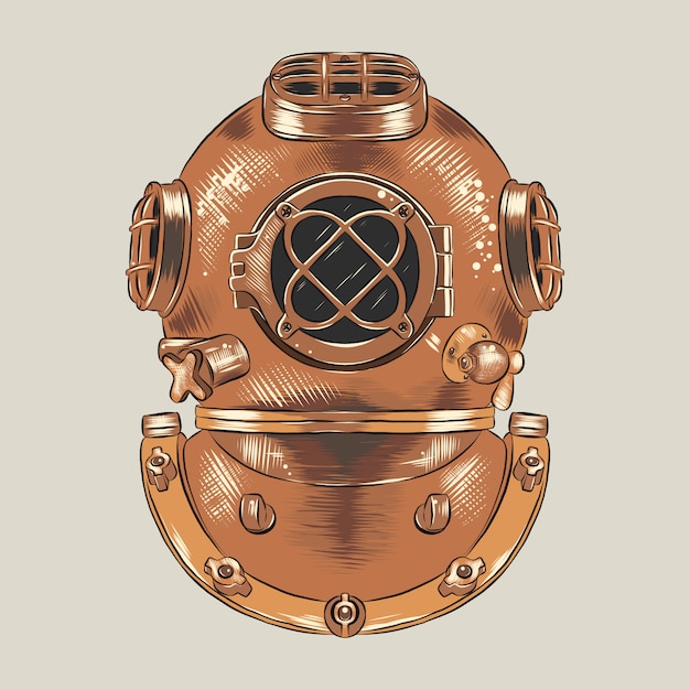 Vector scuba helmet