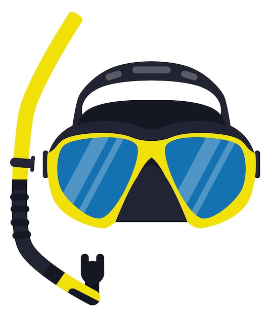 Вектор Значок цвета маски подводного плавания подводное оборудование для снорклинга изолировано на белом фоне