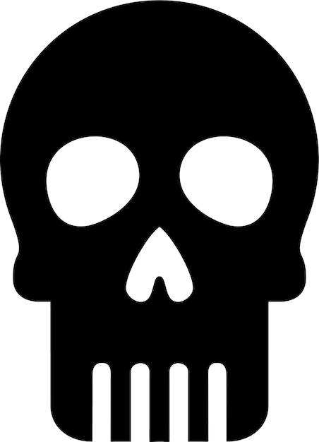 Scull Warning Symbol Icon in Flat Style Vector Illustration