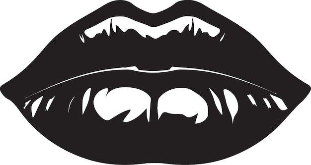 조각 된 감각 터 입술 블럼 푸트 풍부한 입술 로고 디자인