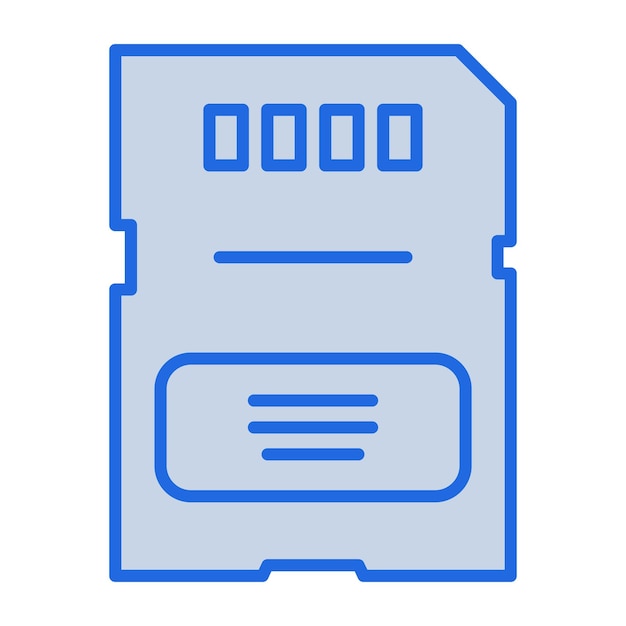 Sd Card Blue Tone Illustration