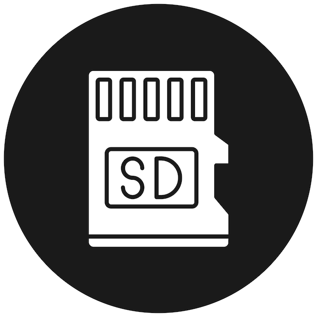 ベクトル sdカードのベクトルアイコンをコンピュータとハードウェアのアイコンセットに使用できます
