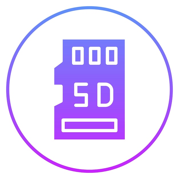 Sd-kaart vector icoontje illustratie van Computer en Hardware icoonset