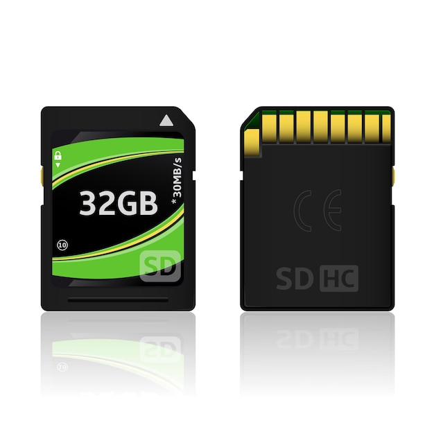 Sd memory card from both sides.