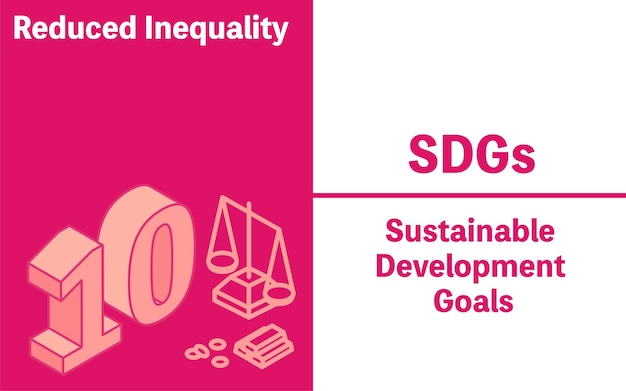 벡터 sdgs goal 10 불평등 감소