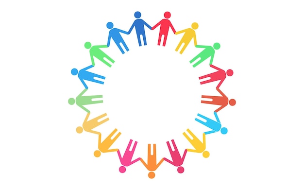 Vector sdgs image people holding hands