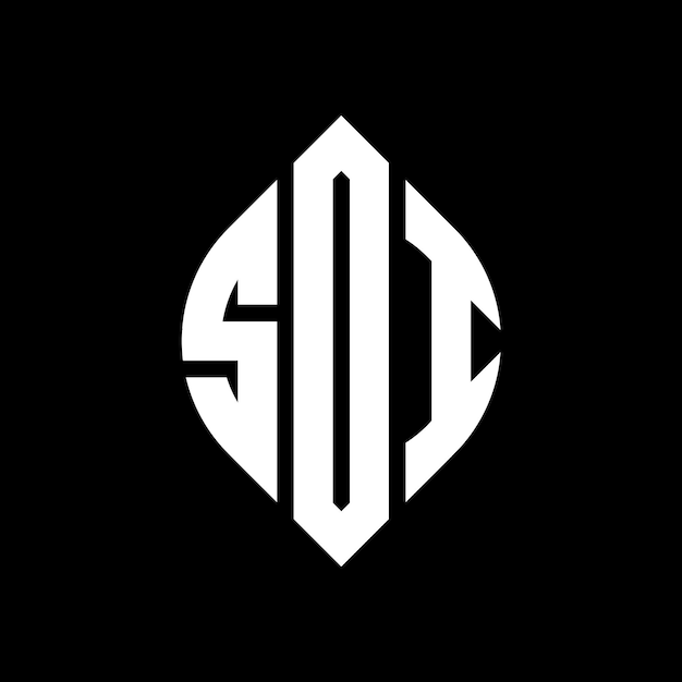 SDI 円の形状のロゴデザイン SDI エリプスの形状の3つのイニシャルが円のロゴを形成します SDI 輪のエンブレム 抽象のモノグラム 文字のマーク ベクトル
