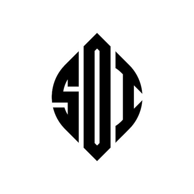 SDI 円の形状のロゴデザイン SDI エリプスの形状の3つのイニシャルが円のロゴを形成します SDI 輪のエンブレム 抽象のモノグラム 文字のマーク ベクトル