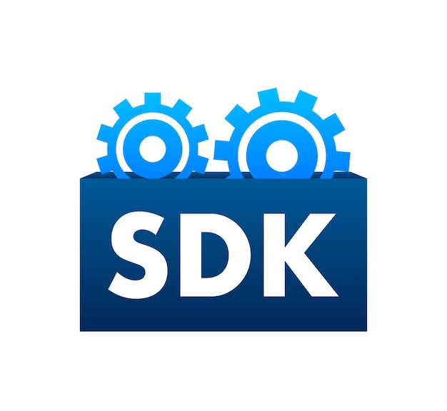 Sdk 소프트웨어 개발 키트 아이콘 벡터 스톡 일러스트레이션