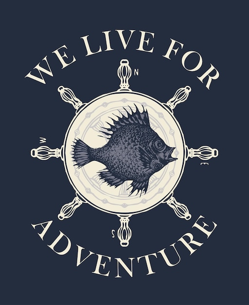 Vector sea adventure poster