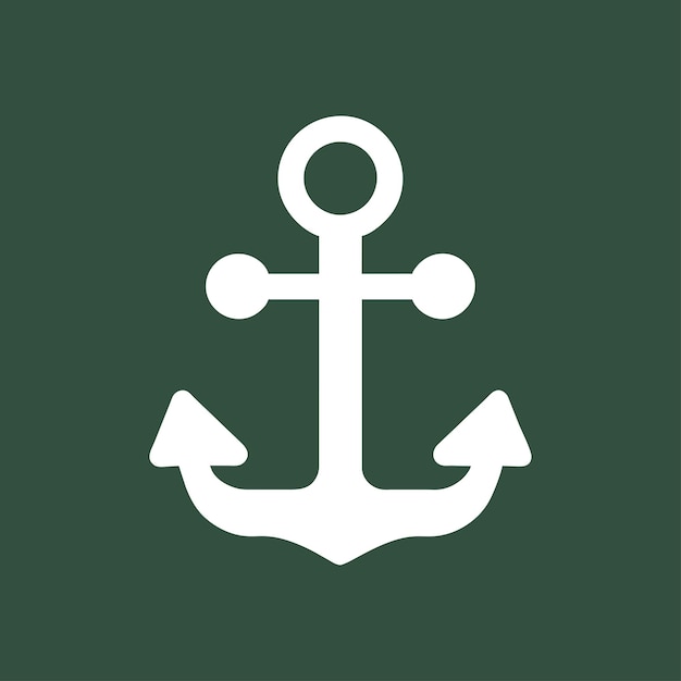 sea anchor monochrome icon