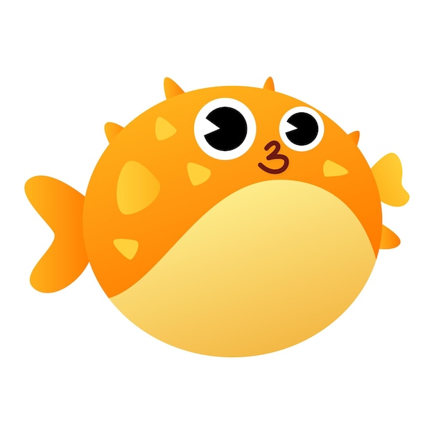 Sea animal pufferfish clipart