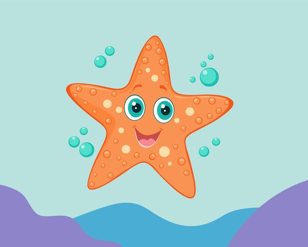 Sea Animal Starfish Vector Clipart Icon en Grafieken voor gratis download